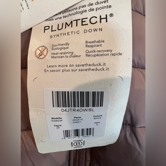 BIN046. NWT Save the Duck Hooded Quilted Jacket 2X plus - Picture 4 of 4